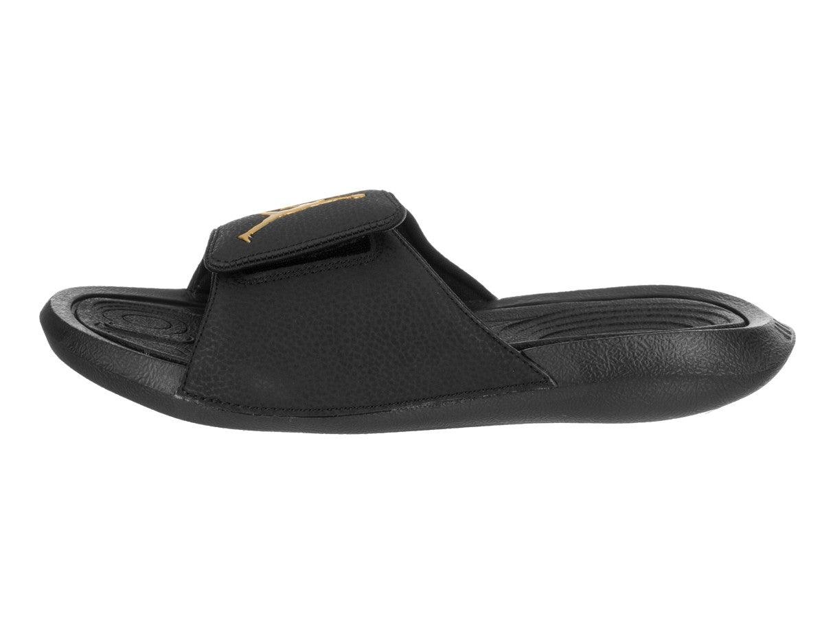 Jordan Hydro 6 Unisex Black Gold Slippers - Obeezi.com