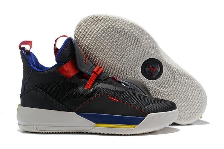 Jordan XXXIII Future of Flight Navy Blue Black Red Men's Basketball Sneakers - Obeezi.com