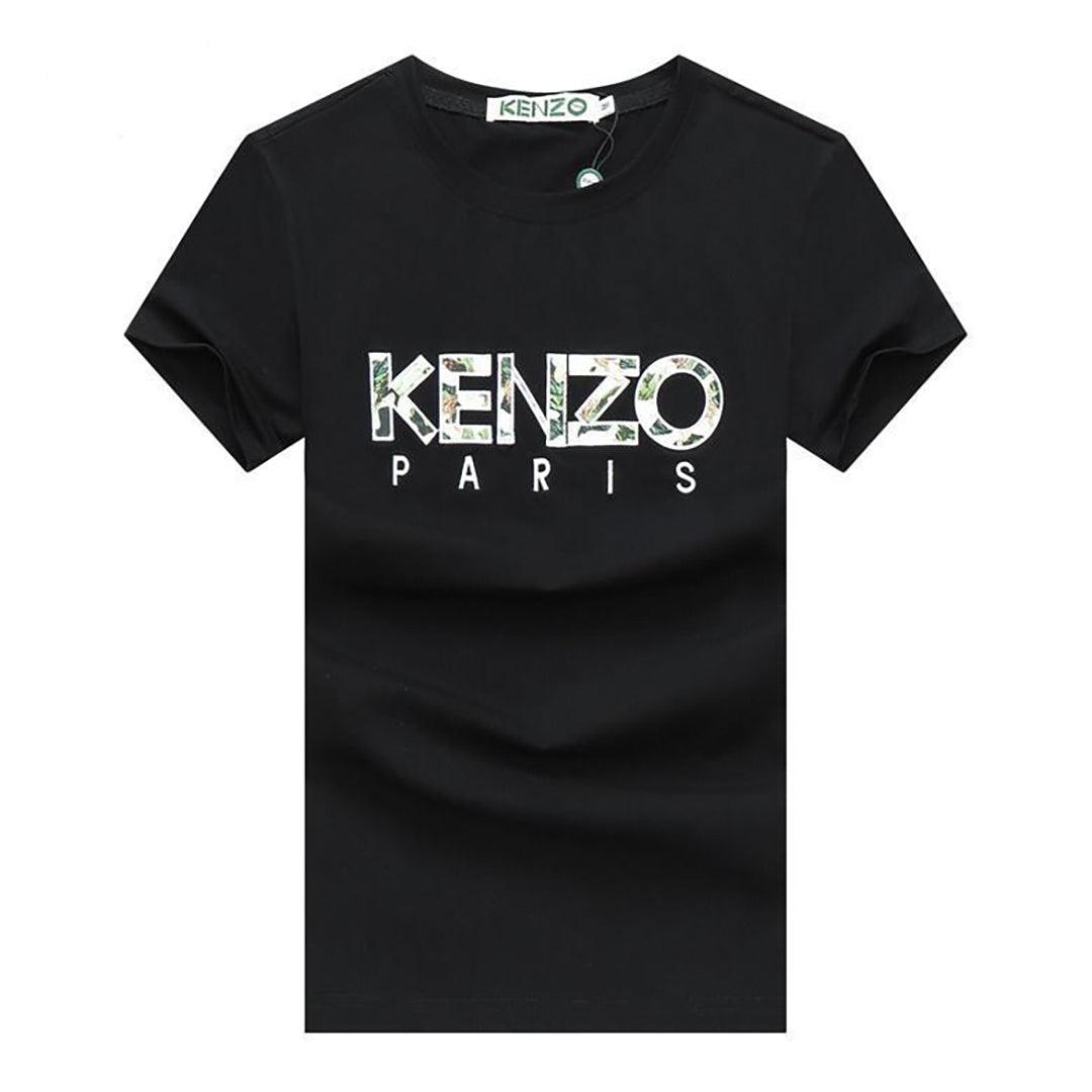 Kenz Industry Lightweight Front Logo Round neck-Black - Obeezi.com