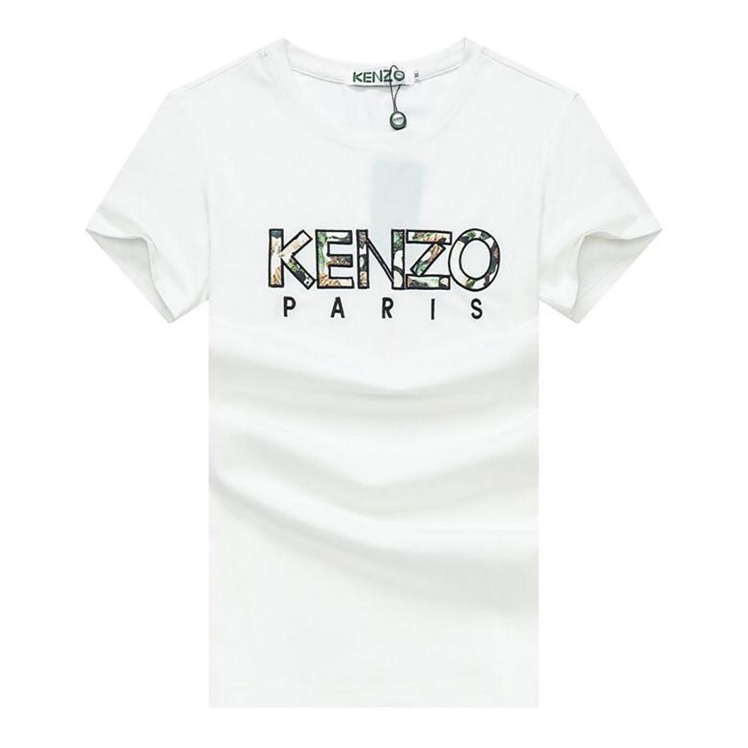 Kenz Industry Lightweight Front Logo Round neck-White - Obeezi.com