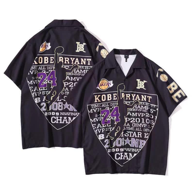 Kobe Inspired Black Aloha Shirt - Obeezi.com
