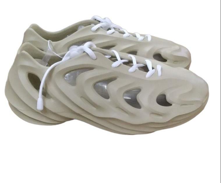 KW Yeezy Breathable Designer Foam Sneakers -Cream - Obeezi.com