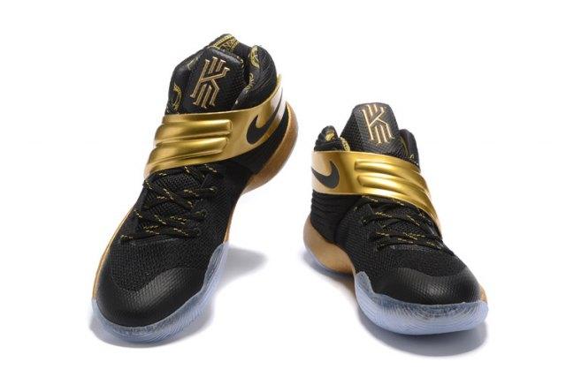 Kyrie 2 Black Gold Men's Basketball Sneakers - Obeezi.com