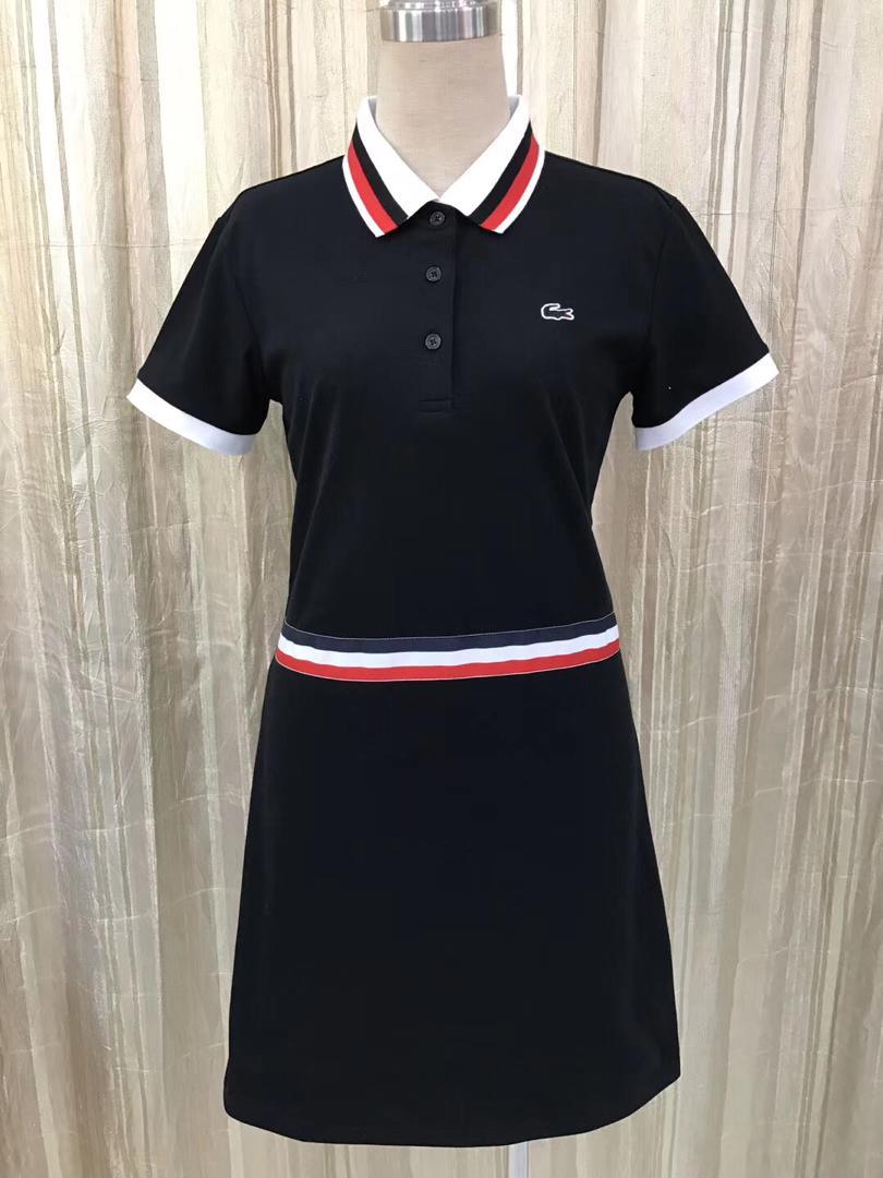 Lacoste Design Dress fitted Ladies Black Gown - Obeezi.com
