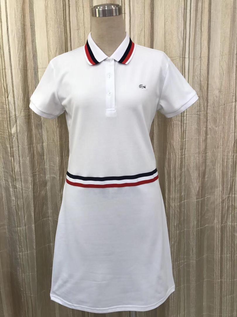 Lacoste Design Dress fitted Ladies White Gown - Obeezi.com
