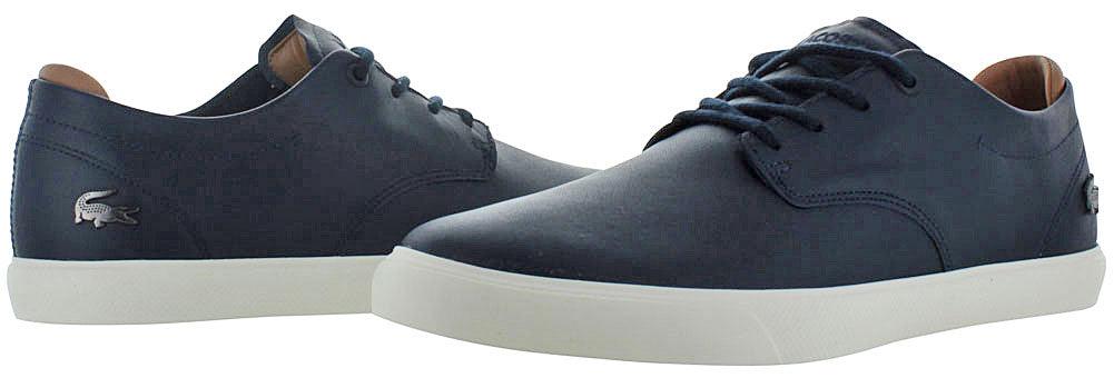 Lacoste Espere Men's dark blue Leather Fashion Sneakers Shoes - Obeezi.com