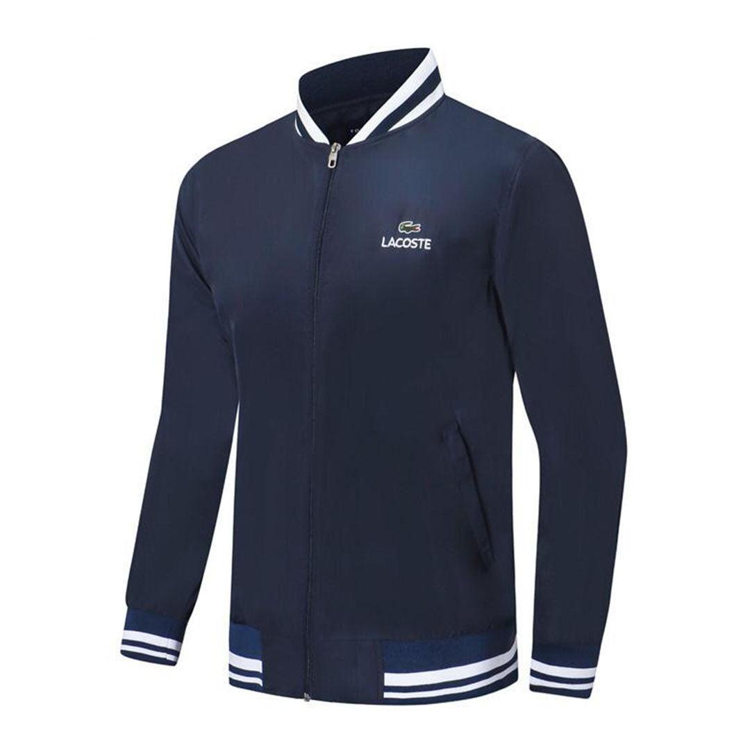 Lacoste Men's Concept Collaboration Lightweight Zip-up Jacket- Navy Blue - Obeezi.com
