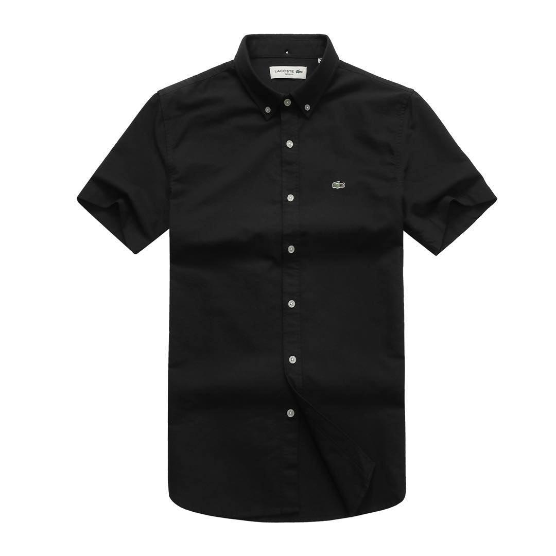 Lacoste Men's Short Sleeve Short -Black - Obeezi.com