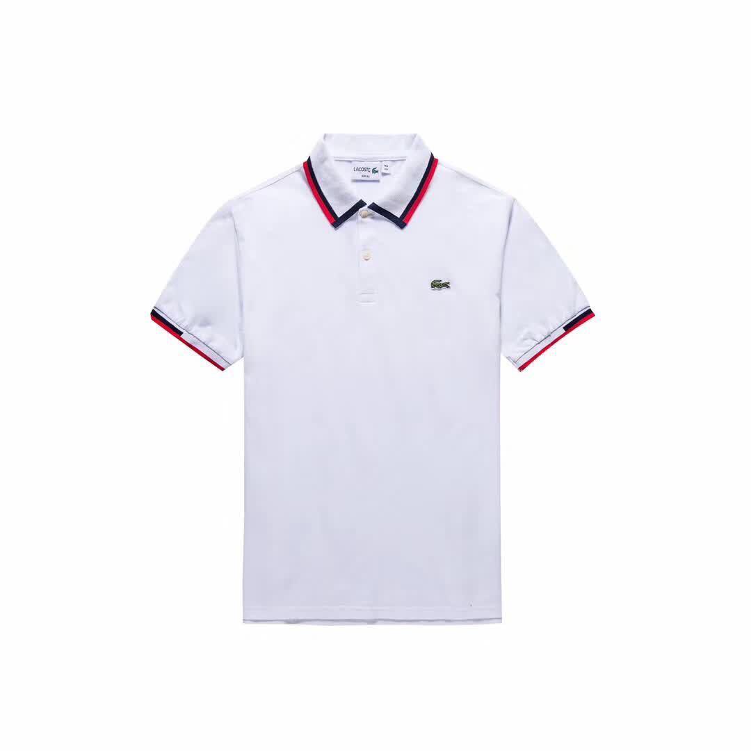 Lacoste White Polo Shirts With Classic Crested Logo - Obeezi.com