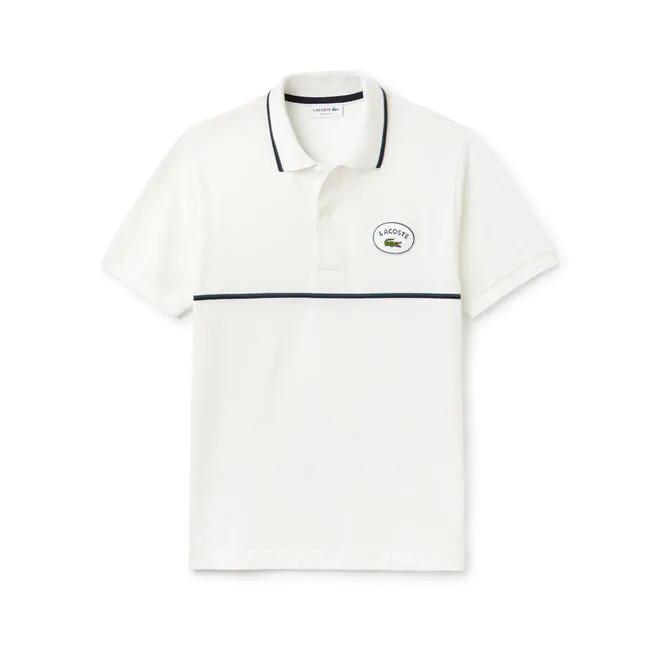 Lacoste White Polo Shirts With Crested Logo - Obeezi.com