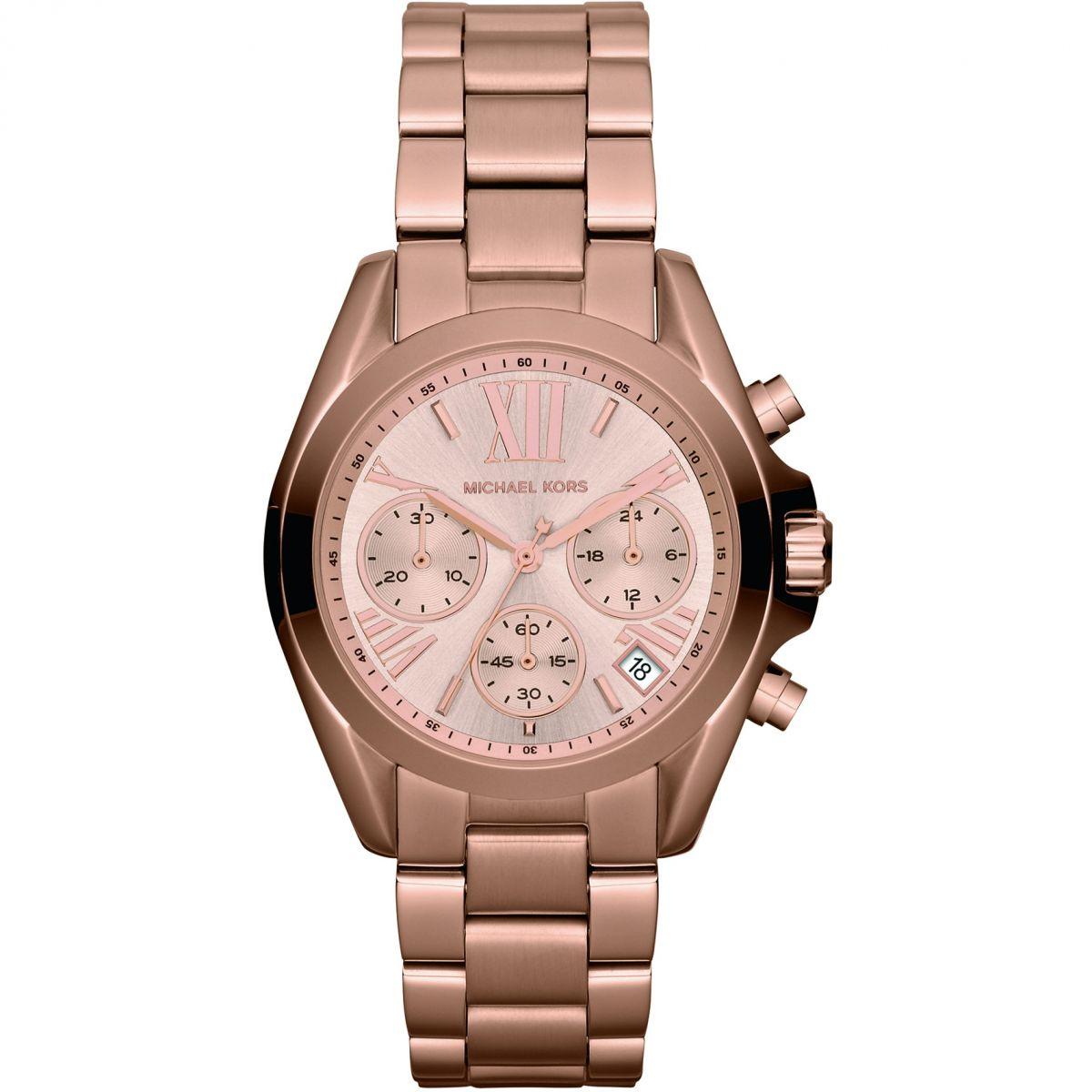 Lady's Michael Kors MK5799 Bradshaw watch pink gold - Obeezi.com