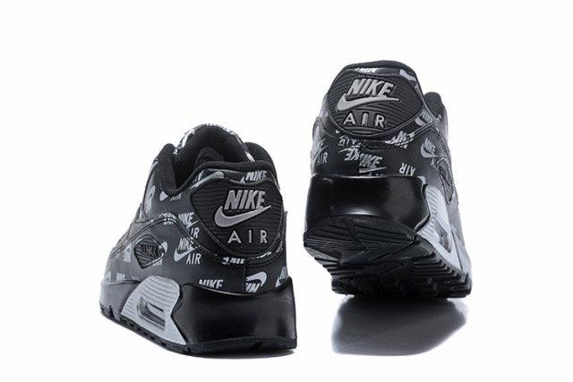 Latest Designs NA Max 90 Black Silver Sneakers - Obeezi.com