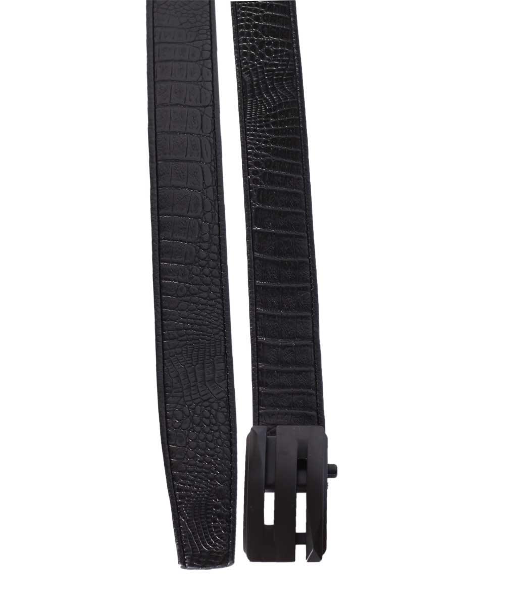 LFMB Design Black Leather Buckle Men Belt - Obeezi.com