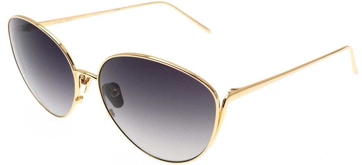 Linda Farrow Gold Framed Dark Sunglasses - Obeezi.com