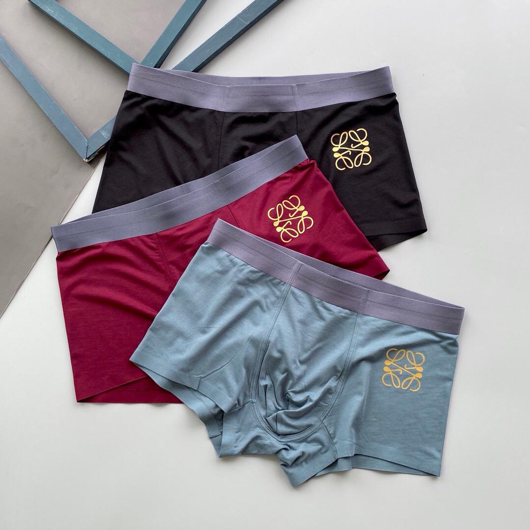 Loe Gold Crested 3 IN 1 Pack Wine, Black And Green Boxers - Obeezi.com
