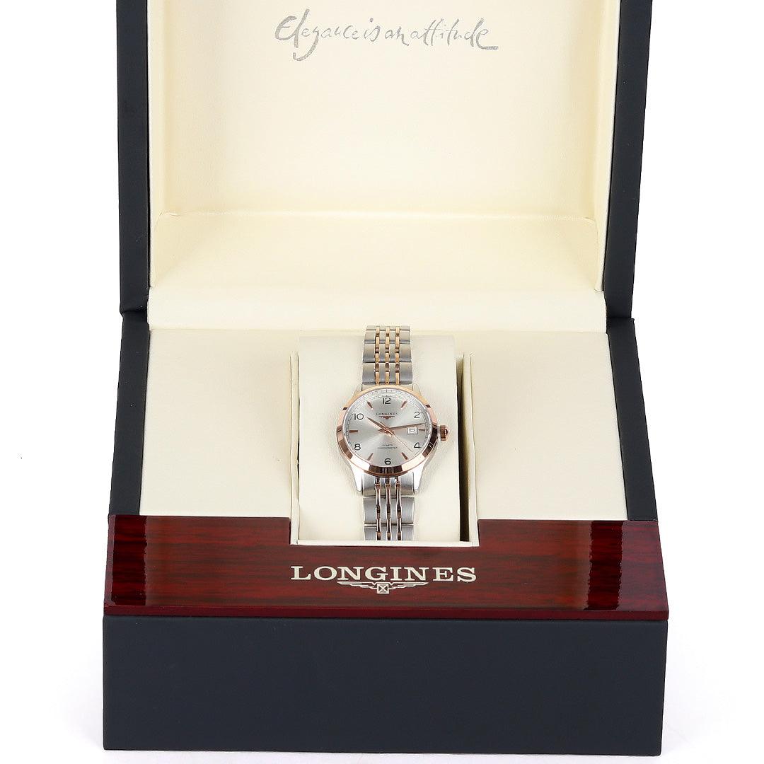 Longines Elegance Women's Classic Dial Silver And Gold Watch - Obeezi.com