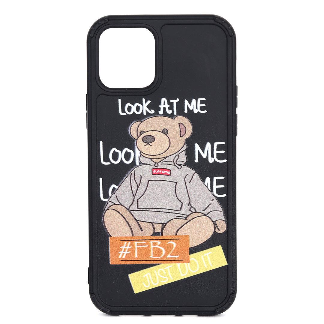Look At Me Bear Designed iPhone Case- Black - Obeezi.com
