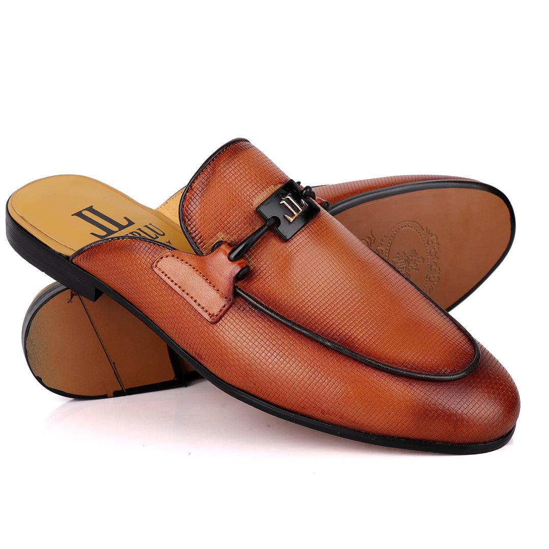 LoriBlu Classic Mole Apricot Half Leather Shoe - Obeezi.com