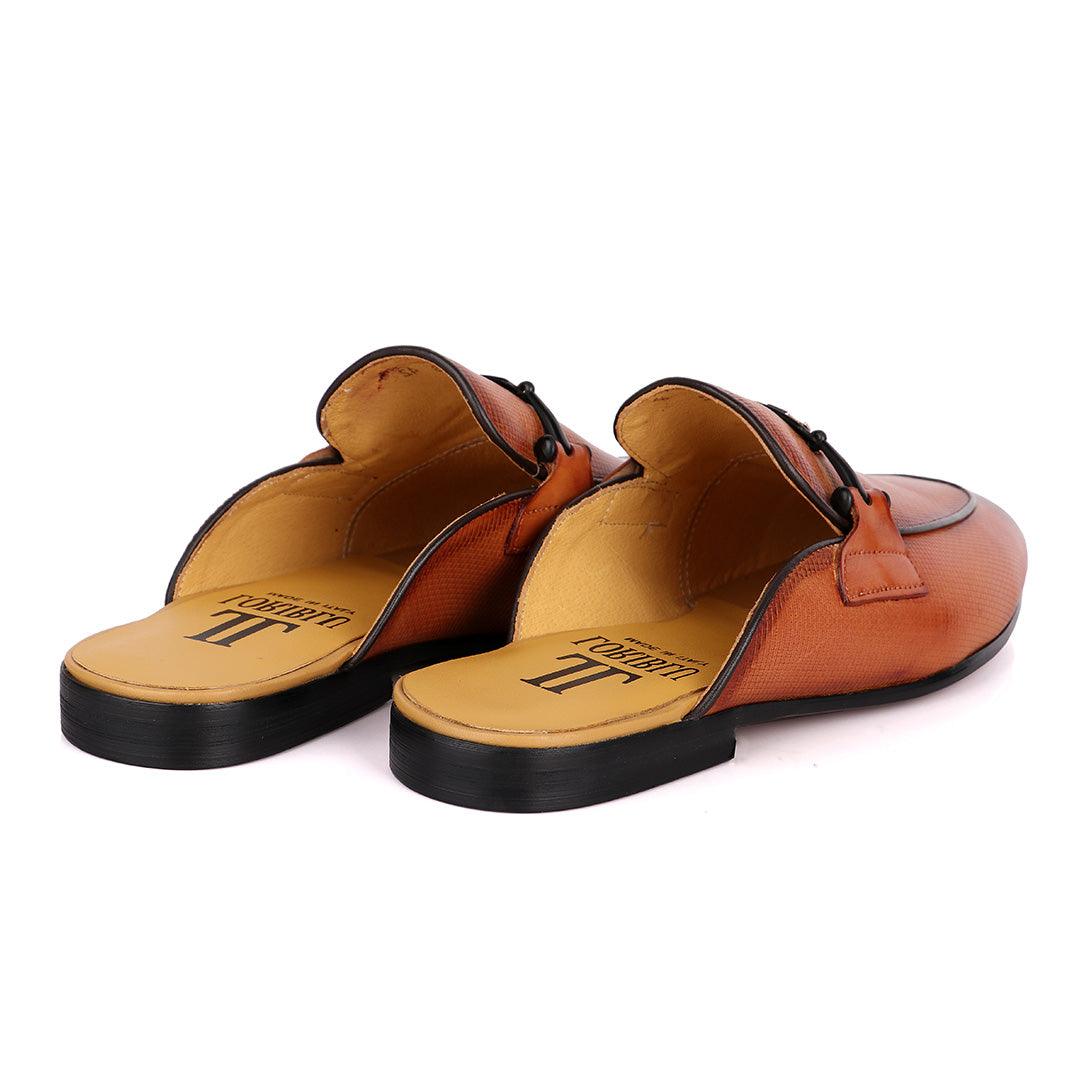 LoriBlu Classic Mole Apricot Half Leather Shoe - Obeezi.com