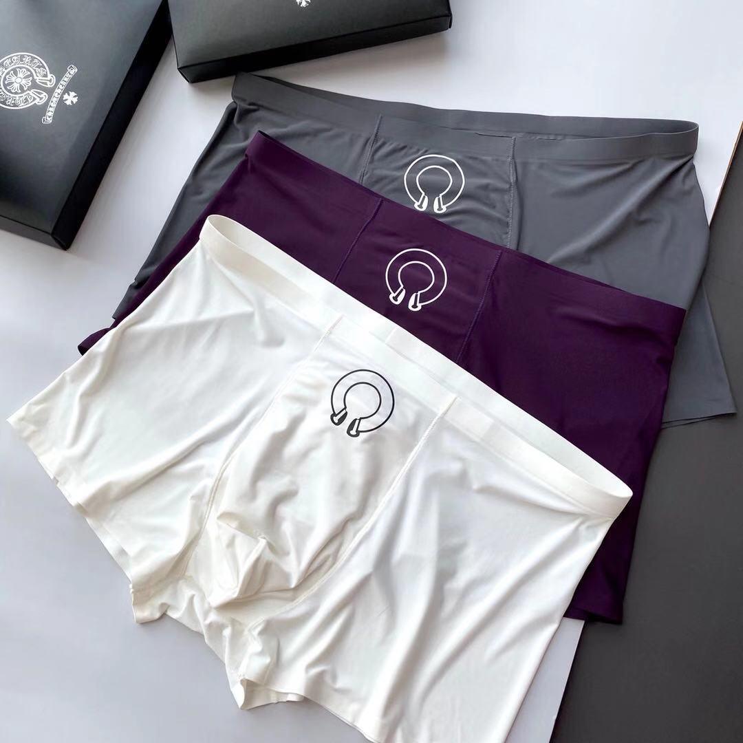 Los Comfortable 3 in 1 Purple, Grey And White Cotton Briefs - Obeezi.com