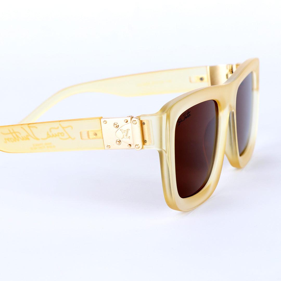 Louis Vuitton Classic Crested Yellow and Brown Lens Sunglasses - Obeezi.com