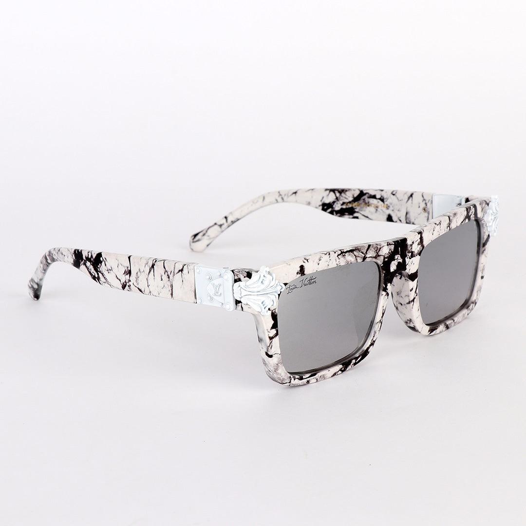 Louis Vuitton Classic Summer Square Black And White Sunglasses - Obeezi.com