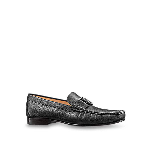 Louis Vuitton Men"s Black MONTAIGNE LOAFER Shoes - Obeezi.com