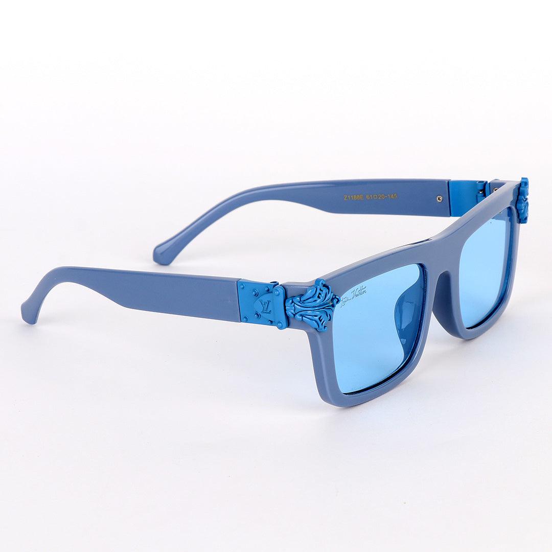 Louis Vuitton Square Blue Crested Sunglasses - Obeezi.com