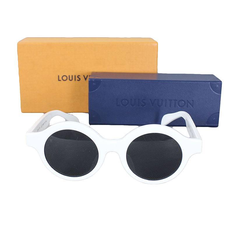 Louis Vuitton Supreme X Ltd Ed Round White Downtown Sunglasses - Obeezi.com