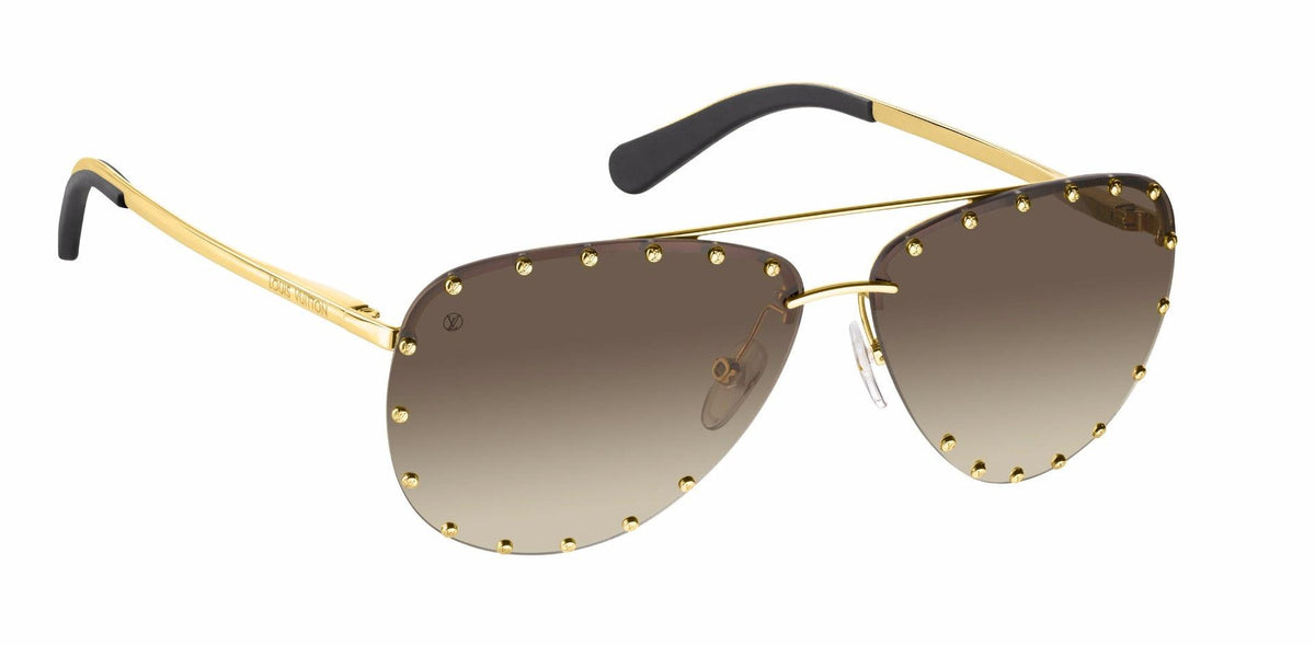 Louis Vuitton The Party Studs Detail Sunglasses Brown - Obeezi.com
