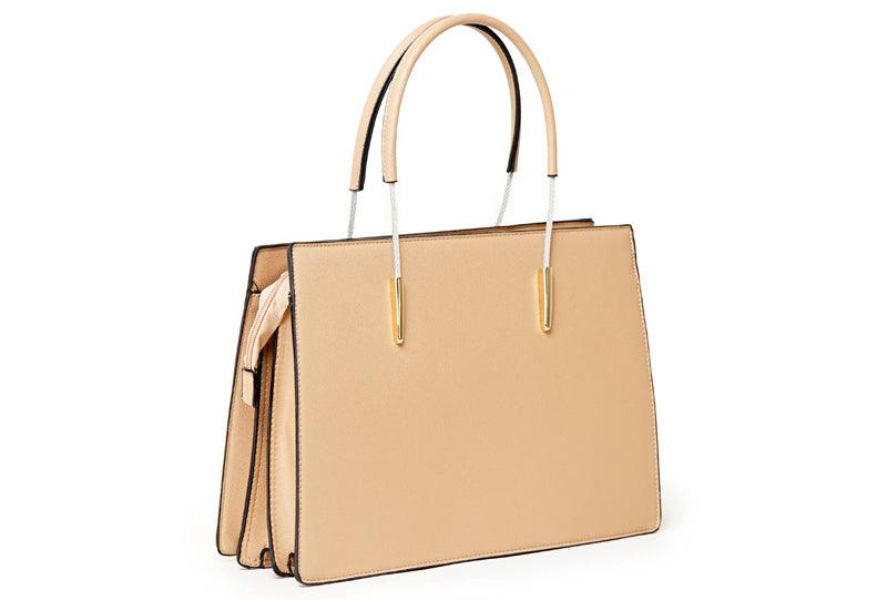 Luxury Women Designer Leather 2 in 1 Bag - Khaki - Obeezi.com