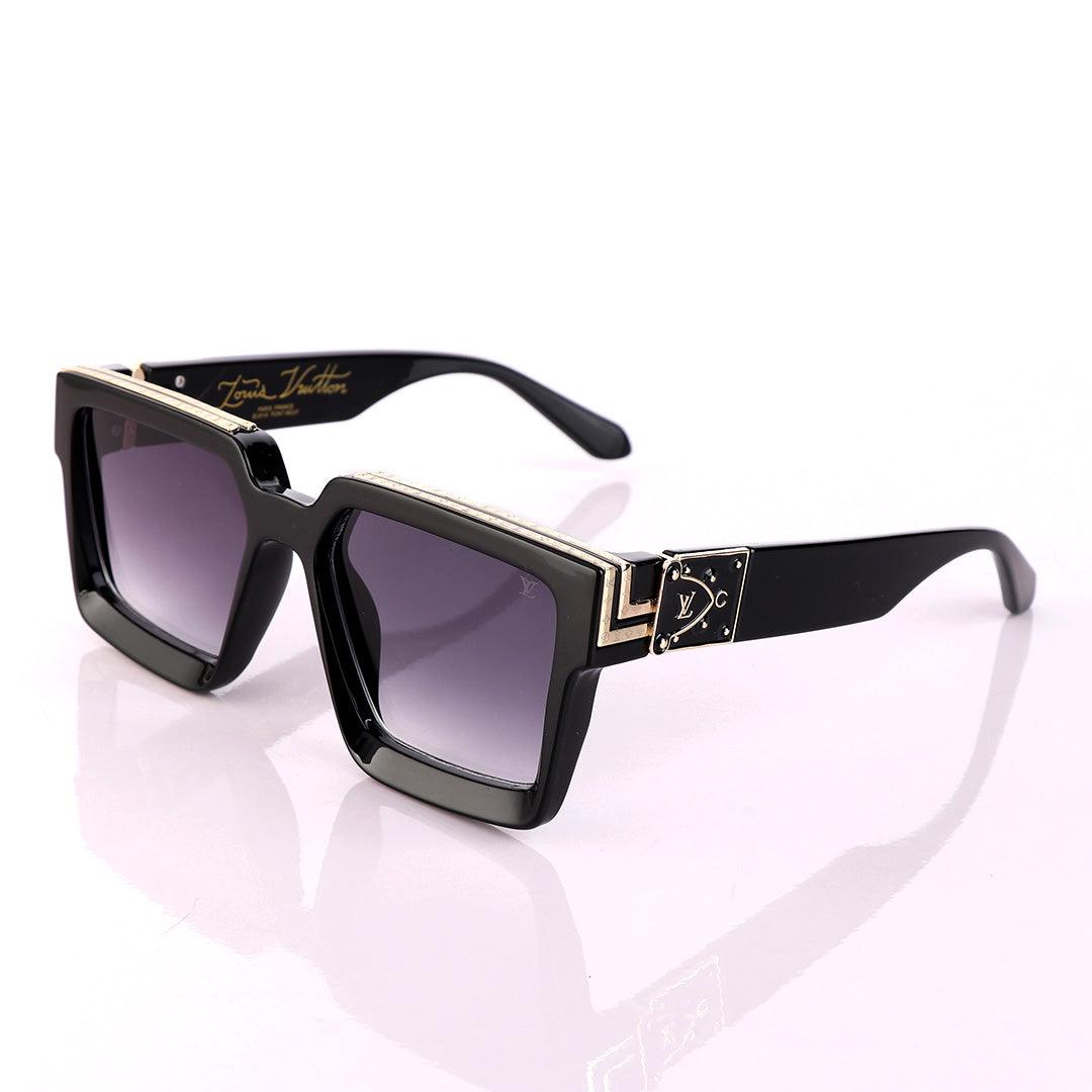 LV Luxury M96006WNfull frame Vintage designer Black and Gold Sunglasses - Obeezi.com