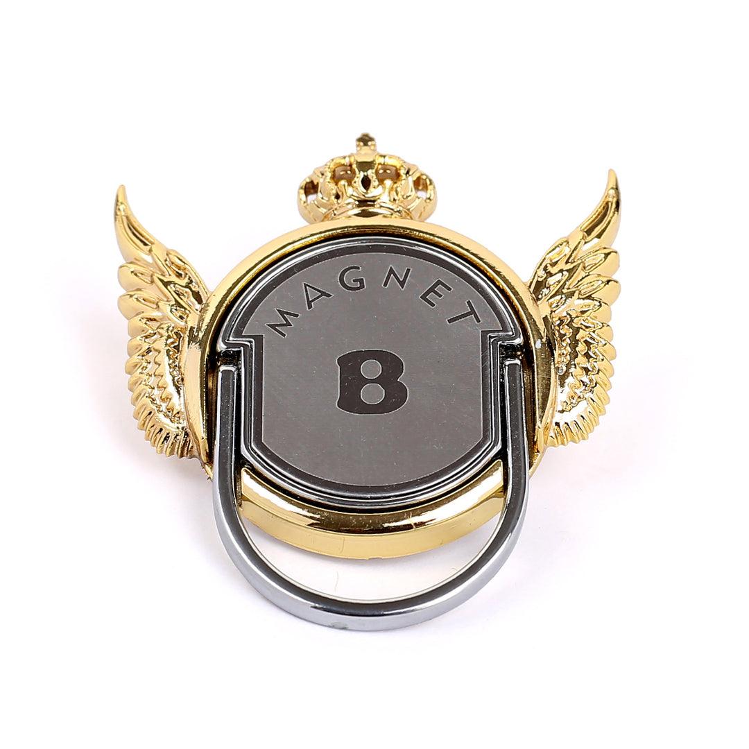 Magnet Crown Wings Ring Phone Holder- Gold - Obeezi.com