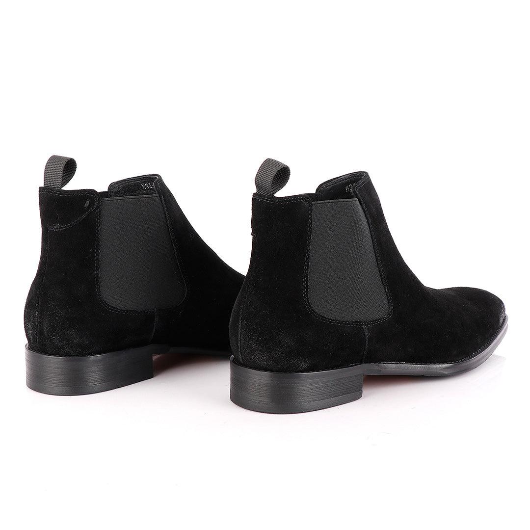 Massimo Dutti Chelsea Black Suede Shoe - Obeezi.com