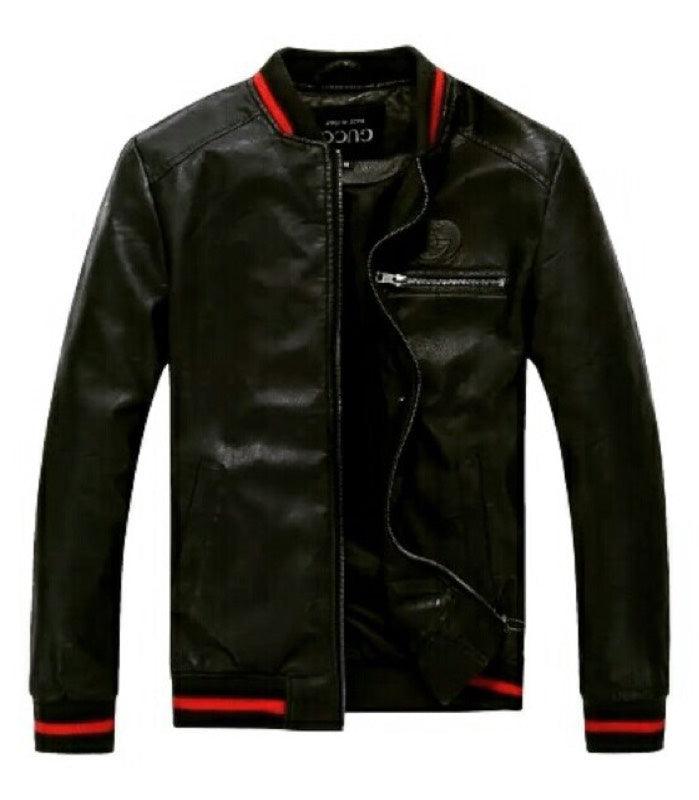 Men's Bombers & Leather Jackets - Black - Obeezi.com