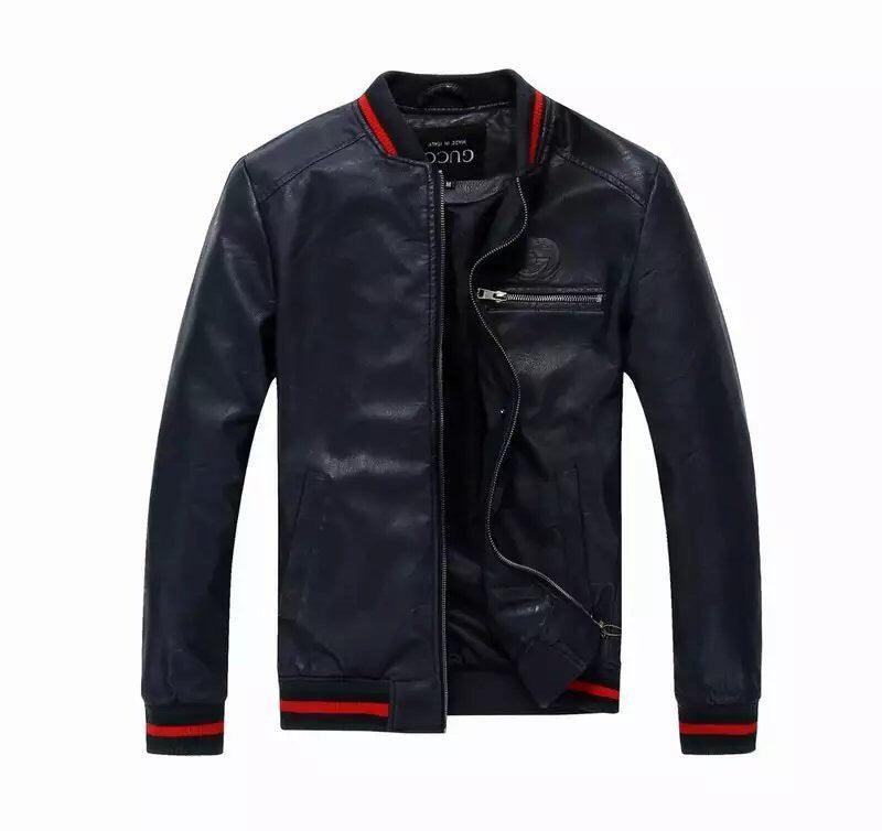 Men's Bombers & Leather Jackets - Navyblue - Obeezi.com