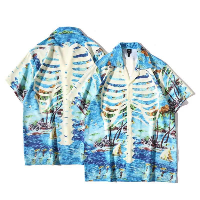 Men's Hawaiian Short Sleeves Mixed Print Casual Shirt - Obeezi.com