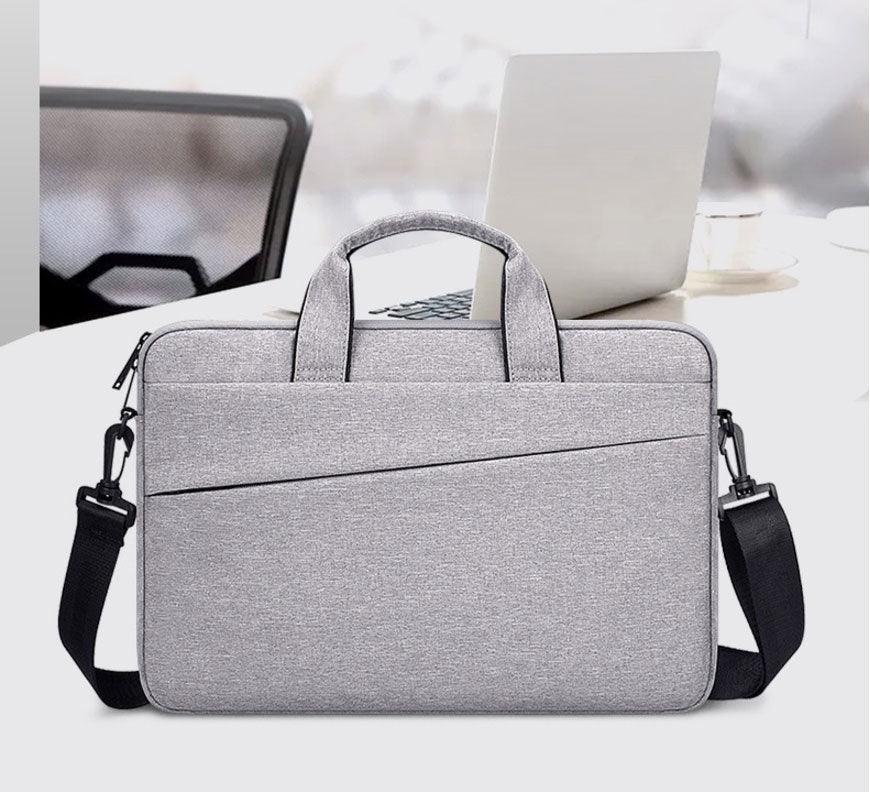 Men's Slant Zipper Briefcase Designed Ultra Light Laptop Bag-Ash - Obeezi.com