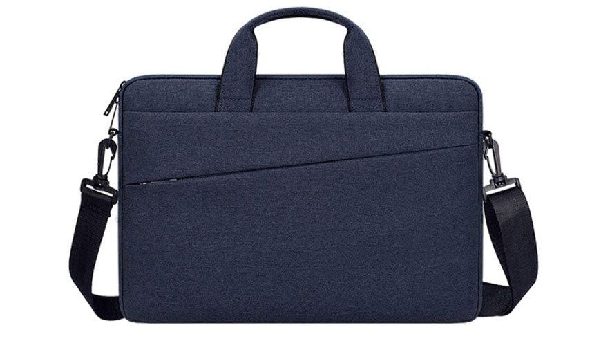 Men's Slant Zipper Briefcase Designed Ultra Light Laptop Bag-NavyBlue - Obeezi.com