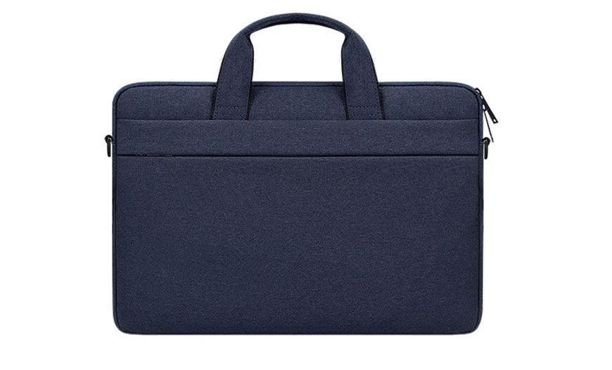 Men's Slant Zipper Briefcase Designed Ultra Light Laptop Bag-NavyBlue - Obeezi.com