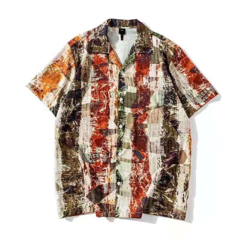 Men's Tie-Die Designed Multi Coloured Aloha Shirt - Obeezi.com