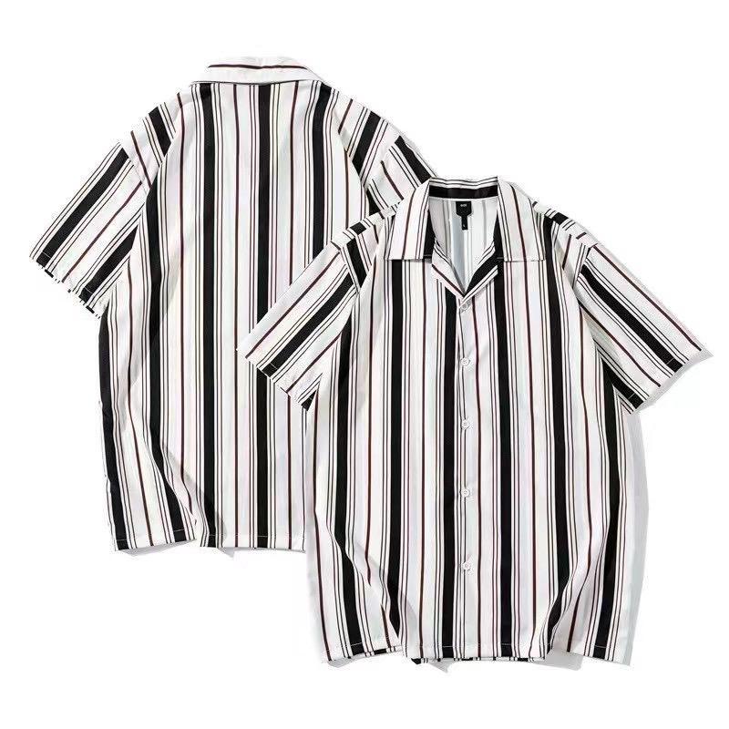 Men's Vintage Hawaiian Strap Short Sleeve Shirt - Obeezi.com