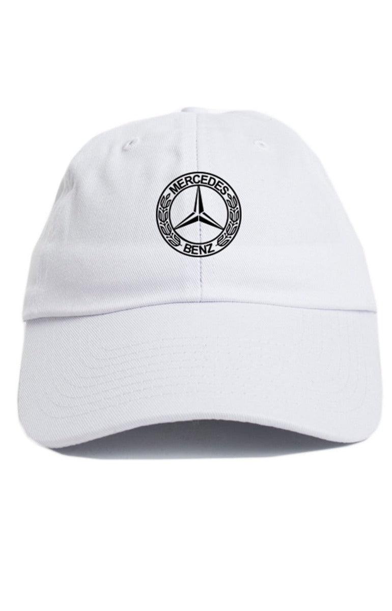 Mercedes Benz Logo Custom Unstructured Dad Hat Baseball Cap New- White - Obeezi.com