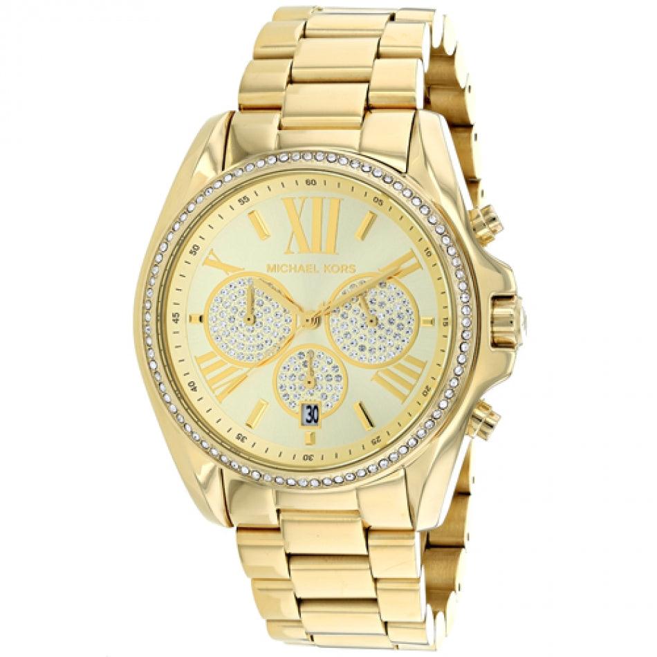 Michael Kors Gold Dial Stainless Steel Band Watch - MK6538 - Obeezi.com