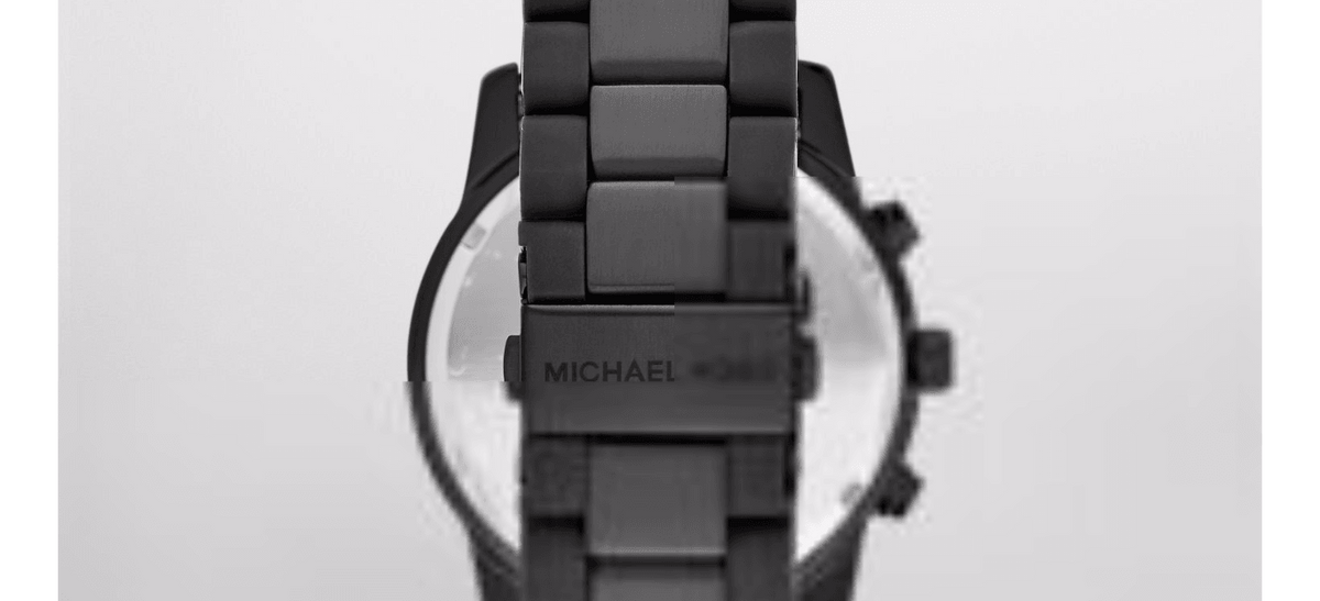 Michael Kors Men's Chronograph MK8322 Mercer Black Silicone Stainless Steel - Obeezi.com