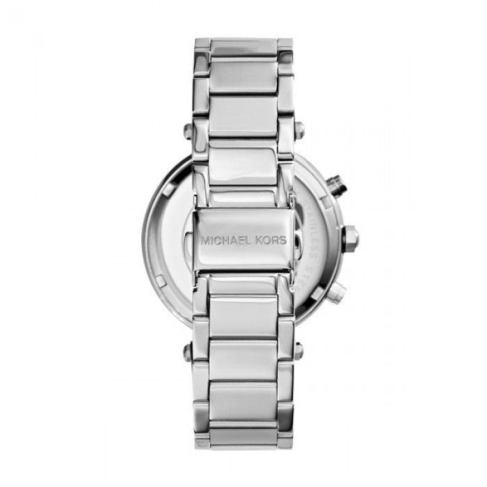 Michael Kors Parker Silver Dial Stainless Steel Chronograph Ladies Watch MK5353 - Obeezi.com