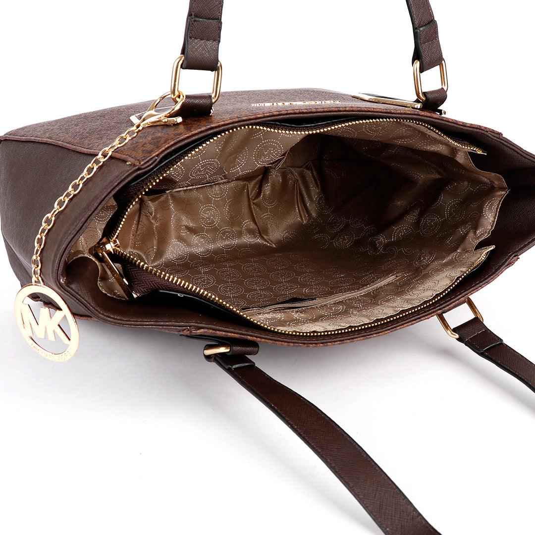 Michael Kors Voyager Tote Bag With Sling-Coffee - Obeezi.com