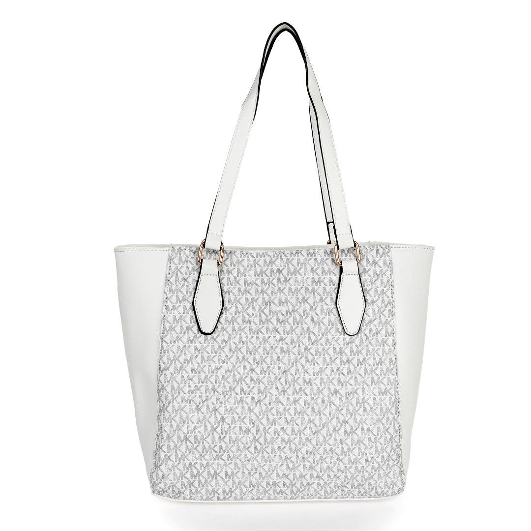 Michael Kors Voyager Tote Bag With Sling-White - Obeezi.com