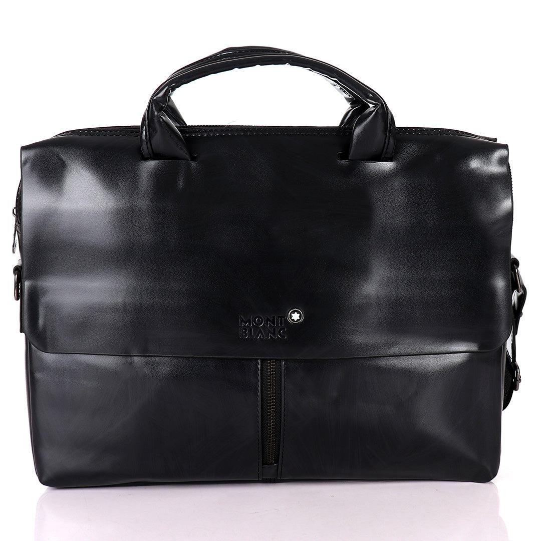 Mont Blanc Men's Formal Genuine Leather Bag- Black - Obeezi.com