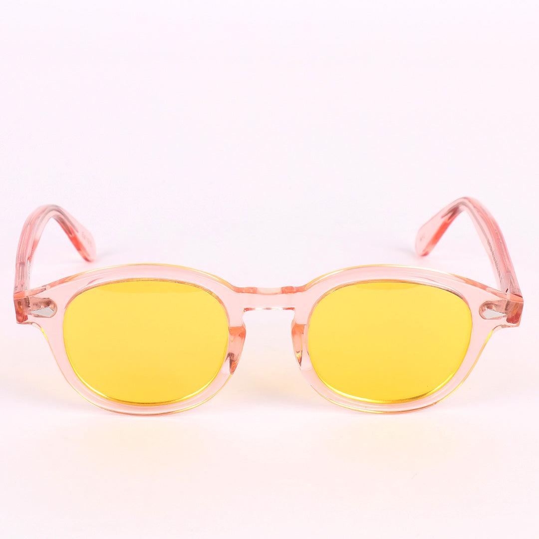 Moscot Originals Lemtosh Light Pink And Yellow Lens Sunglasses - Obeezi.com
